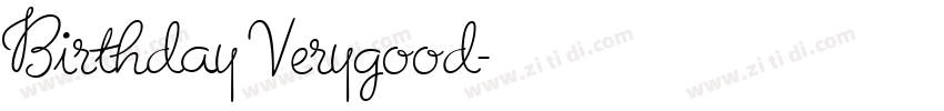 Birthday Verygood字体转换